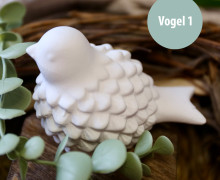 Silikon - Gießform - Hübscher Vogel - dickes Gefieder - Vogel 1 - vielfältig nutzbar