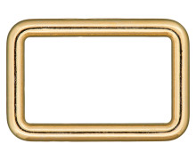 1 Rechteck-Ring - Vierkant - 20mm - Metall - Gold