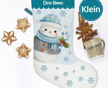 DIY-Nähset - Nikolaussocke - KLEIN - Softshell - Gleeful Snowman