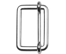 1 Metallschieber - 25mm - Leiterschnalle - Silber