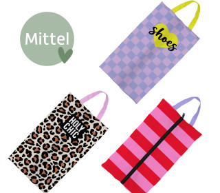 DIY-Nähset - 3 Schuhbeutel - MITTEL (bis Gr. 39) - Muster Mix - studio.mARTinchen - Outdoorstoff - abby and amy