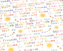 Jersey - All das Glück dieser Welt - Weiß - Bio-Qualität - Frittendesign - abby and me