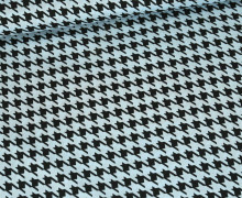 Viskose - Blusenstoff - Kleines Hahnentrittmuster - Pastellblau