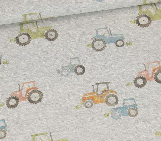 Jersey - Fahrzeugspaß - Traktor - Bunt - Grau Meliert - abby and me