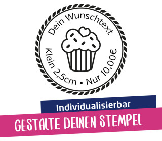 Gestalte Deinen eigenen Stempel - klein (2,5 cm)