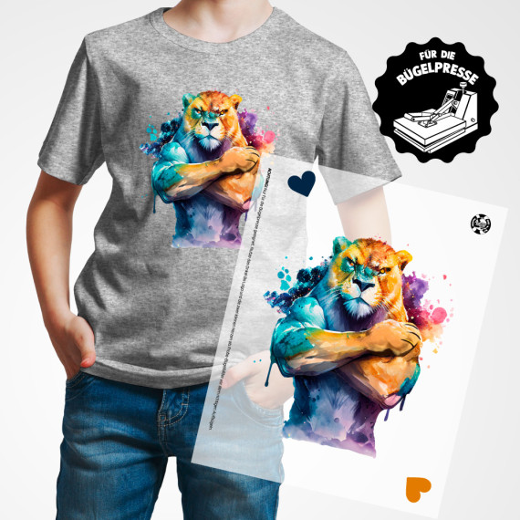 Onkel Bo's Bügelbilder - DIN A4 - Angry Lion