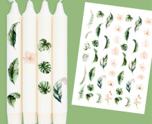 DIN A4 - Kerzen-Tattoofolie - Tropischer Wald - für Kerzen / Keramik