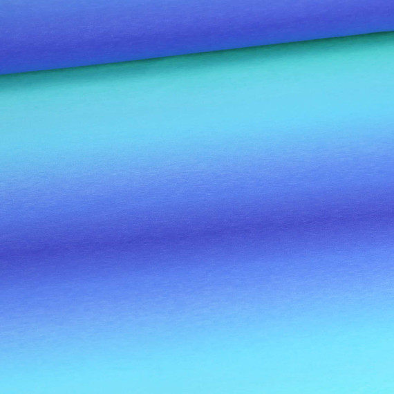 Jersey - Bedruckt - Farbverlauf - Grün/Cyanblau