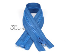 1x35cm Reißverschluss - Teilbar - Hochwertig - Opti - Taubenblau (0235)