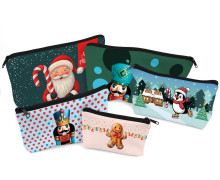 DIY-Nähset - Softshell - Fleece - 5 Wetbags - Merry Christmas Mix - abby and amy