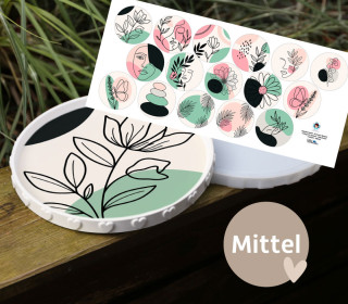 Outdoorstoff - Summer Breeze - Inlays für Silikon - Dekoteller - Tablett - Mittel - Frida Kreativ - abby and amy