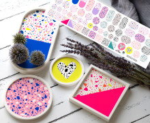 Outdoorstoff - Terrazzo Love - Inlays für Silikon - Probierset - studio.mARTinchen - abby and amy