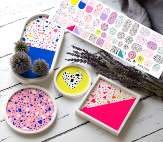 Outdoorstoff - Terrazzo Love - Inlays für Silikon - Probierset - studio.mARTinchen - abby and amy