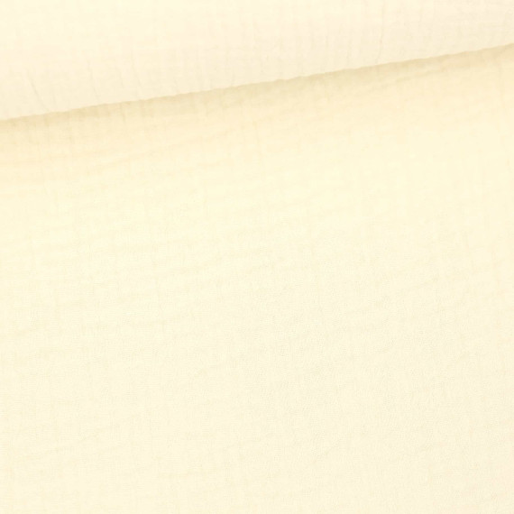 Bio Musselin Lotta - Muslin - Uni - Organic Cotton - Double Gauze - Ecru