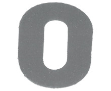 Applikation - Zum Aufbügeln - Reflex Zahl - 0