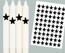 DIN A4 - Tattoofolie - Kleine Sterne - Schwarz - für Kerzen / Keramik