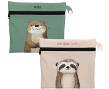 DIY-Nähset - 2 Wetbags - Softshell - Otter & Faultier