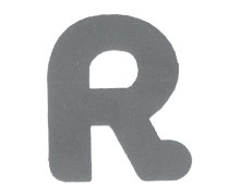 Applikation - Zum Aufbügeln - Reflex Buchstaben - R