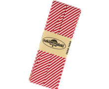 3 Meter Schrägband - Schrägstreifen - 2,0cm x 3m - Zugeschnitten - oaki doki - Weiß/Bordeaux