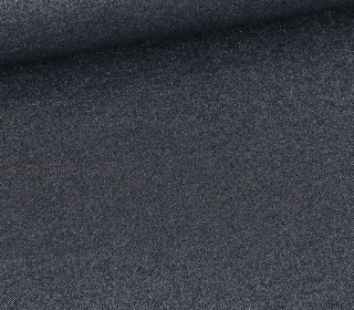 Leichter Interlock Jersey - Glitzer - Stahlblau