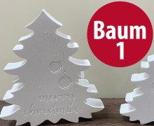 Silikon - Gießform - Tannenbaum - Weihnachtsbaum - Merry Christmas - Baum 1 - vielfältig nutzbar