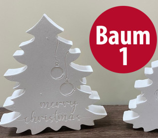 Silikon - Gießform - Tannenbaum - Weihnachtsbaum - Merry Christmas - Baum 1 - vielfältig nutzbar