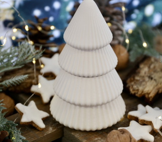 Silikon - Gießform - Rillen - Besonderer Tannenbaum - Dose - Kerzengefäß - 7oz - Kerzenglas - offizieller Partner von Boowan Nicole - vielfältig nutzbar