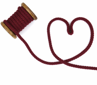 1m Kordel - Baumwolle - Rope Bowl - Uni - 8mm - Bordeaux