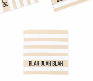 1 XXL Label - BLAH BLAH BLAH - Beige/Weiß - Anlukaa
