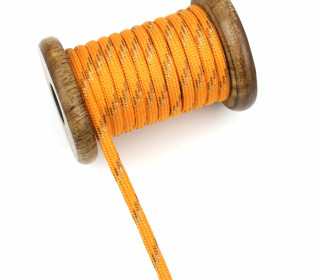 1m Kordel - Glitzer - Weich - 7mm - Orangegelb