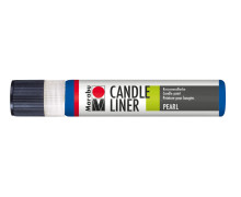 1 Kerzenmalstift - Candle-Liner - Perlmutt-Effekt - 25ml - Marabu - Mittelblau (Col. 052)
