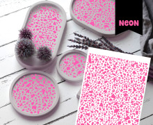 Neon Rub-On Sticker - Terrazzo - Pink - studio.mARTinchen - Tante Henni Rubon - vielfältig nutzbar