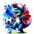 DinoGangFussballBlauRot