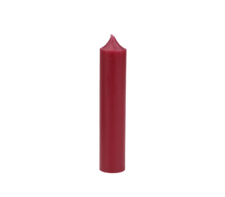 1 kurze Stabkerze - Himbeerrot - 10cm - Ø 2,2cm - Paraffin - Kerzenfarm Hahn