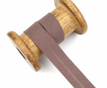 1 Bund Schrägband - 3 Meter - Zugeschnitten - Baumwolle - 20mm - Taupe Dunkel