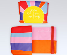 DIY-Nähset - Buch-Organizer - Sonne - Lesen ist Kino im Kopf - anlukaa - Softshell - abby and amy