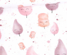 Sommersweat - Bio-Qualität - Cotton Candy - Kombi - Rosé - Little Love  - abby and me