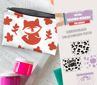 FREEBIE - Fertige Taschen-Designs - Herbst - Siebdruck Vorlagen