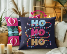 Genähtes Kissen inkl. Inlet - HO HO HO - Lichterkette - Hamburger Liebe - Mein Hanseherz