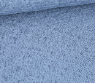 Weicher Seemanns Strick - Strickstoff - Baumwollmischgewebe - Rechtecke - Uni - Hellblau