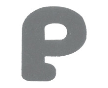 Applikation - Zum Aufbügeln - Reflex Buchstaben - P