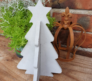 Silikon - Gießform - Tannenbaum mit Stern - 2-teilig - weihnachtlich - vielfältig nutzbar