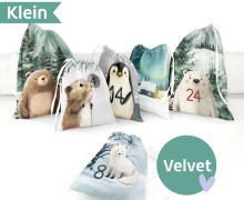DIY Adventskalender - Säckchen - Zum Selber Nähen - Arctic Animals - Klein - Velvet - Weihnachten - abby and amy