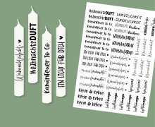 DIN A4 - Tattoofolie - Weihnachtslicht - für Baumkerzen - Weihnachten