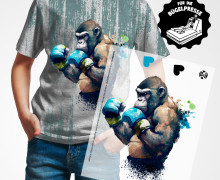 Onkel Bo's Bügelbilder - DIN A4 - Boxing Gorilla - Mix and Match Kombi