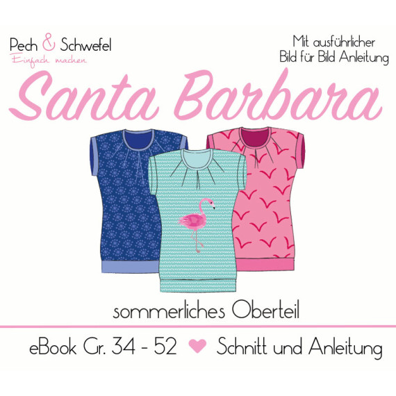 E-Book – Oberteil „Santa Barbara“ mit überschnittenen Schultern Gr. 34 – 52 in A4 und A0 (Einzelgrößenschnitt) von PechundSchwefel / Pech und Schwefel