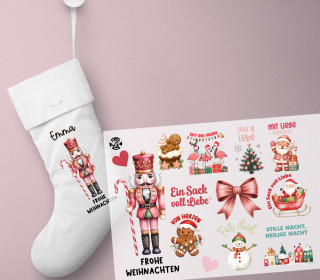 Onkel Bo's Bügelbilder - DIN A4 - Weihnachtliche Schriftzüge - Von Herzen