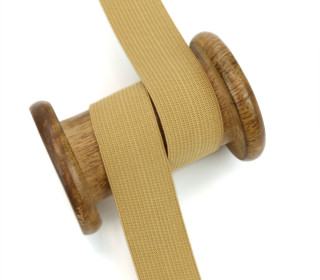 2,5 Meter Gummiband - Zugeschnitten -  Uni - 25mm - Beige