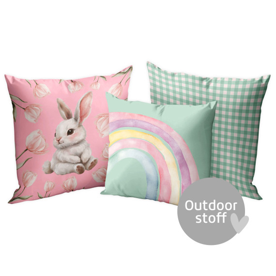 Kissenstoff - DIY - Kissen-Set - Lovely Bunnies - Outdoorstoff - abby and amy
