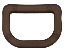 1 D-Ring - 25mm - Taschenring - Kunststoff - Transparent - Schwarz